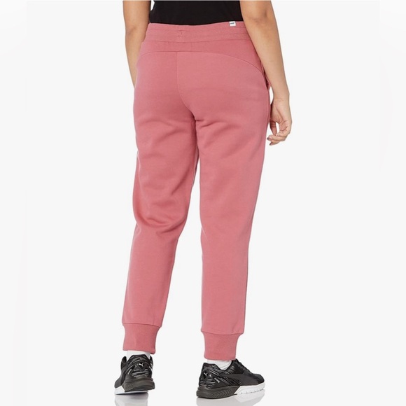 PUMA Essentials Pink Fleece Jogger Sweatpants Front Pockets Adjustable Waist 2XL - Picture 3 of 9